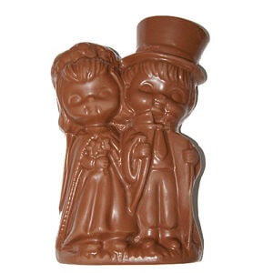 Hochzeitspaar Zylinder Schoko